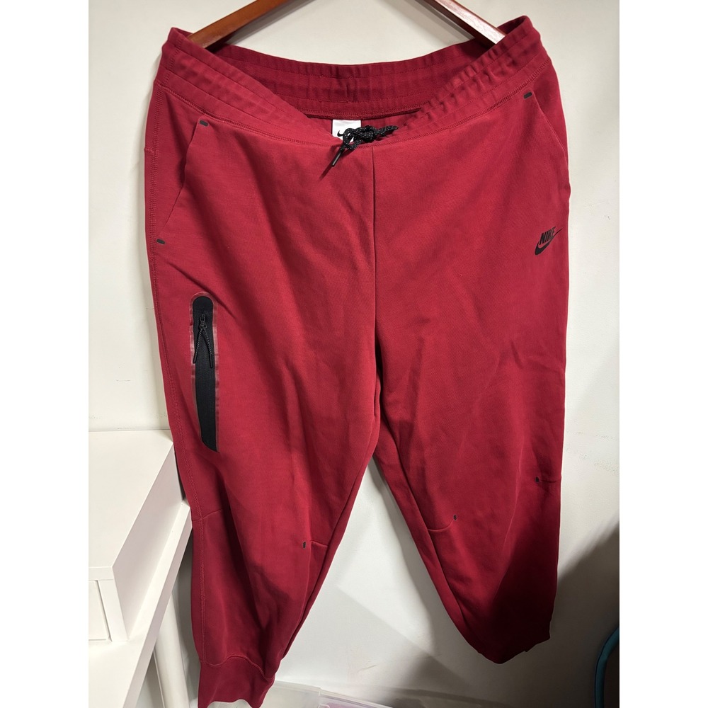 Nike Tech Fleece Joggers Mens XL Red Tapered Sweatpants